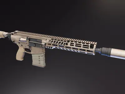 SIG Sauer MCX Spear Low-poly 3D model