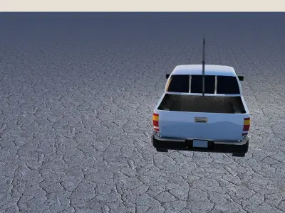 war vehicle  with purpose machine gun Low-poly 3D model