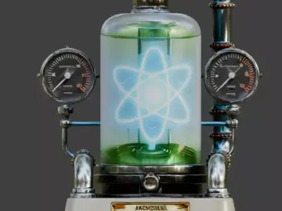 Industrial Atompunk Fusion Core Generator 3D Model Low-poly 3D model