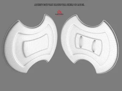 ANCIENT EGYPTIAN WAR SHIELD 3D MODEL Low-poly 3D model purchase