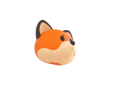 Prop136 Fox Head 3D model