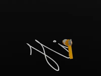 Silicon Gun made in Blender Low-poly 3D model