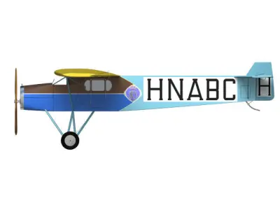 Fokker F II 3D model