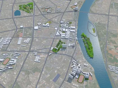 Leiyang Hengyang Hunan China 18km Free low-poly 3D model