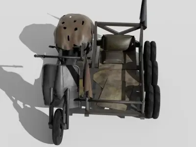 Vespa Gembel SC-4 - Low poly vehicle  Low-poly 3D model