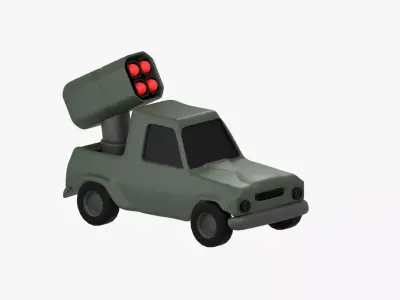 Military Truck 3D Illustration 3D model