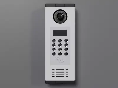 Modern Video Intercom Doorbell System - RFID Access Control 3D model