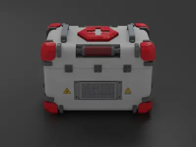 Futuristic Medical Kit Box Free low-poly 3D model