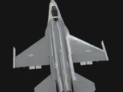 F-16 Jet Low-poly 3D model