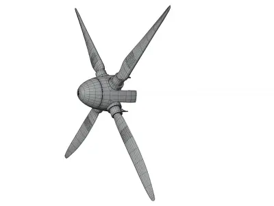 Four Blade Propeller 3D model
