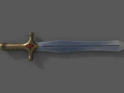 Sword PBR Game-Ready Low-poly 3D model