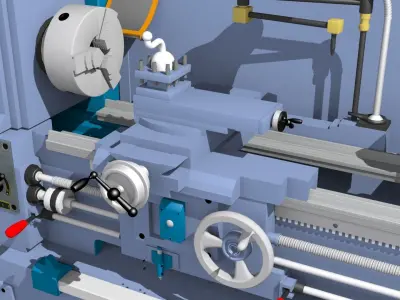 Lathe machine 3D model purchase