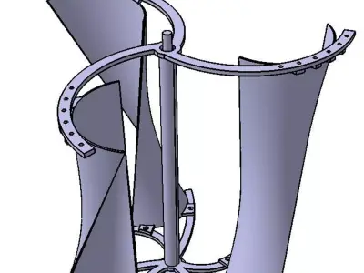 Vertical Wind Turbine 3D model purchase