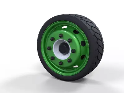 Low profile wheel 3D model