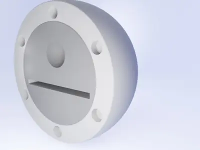 Vannila 3D Model round metal plate with holes Free low-poly 3D model