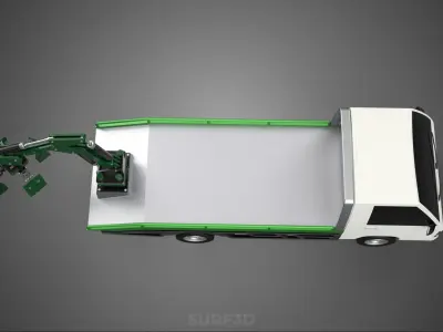 PICK UP PALM OIL FRUIT LOADER GRAB TRUCK CRANE GRABBER JAWS LIFT 3D model