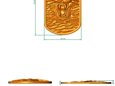 military dogtag tiger 3D print model