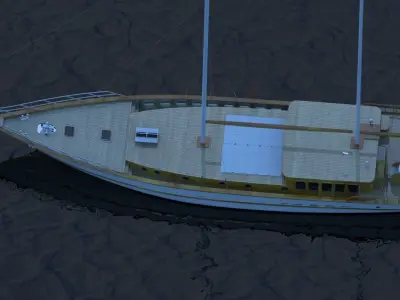 CLASSIC SAILING BOAT - GULET 3D model