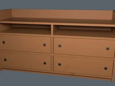 Chest of drawers 3D model 7