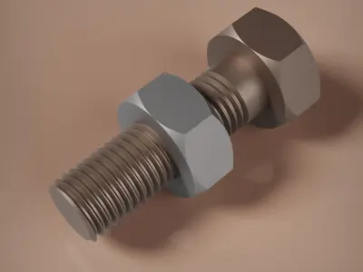 M12 Bolt and Nut 3D print model