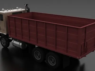 W-Series WT-9000 Grain Truck 1972 Low-poly 3D model