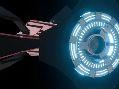  Futuristic Sci-Fi Spaceship 4 3D model