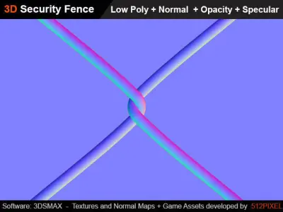 Fence  Free low-poly 3D model