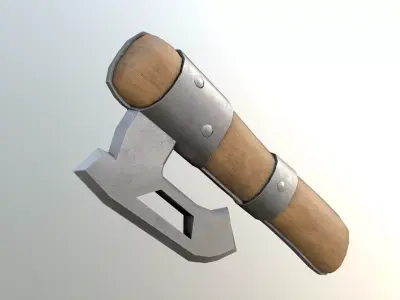 Compact Axe LOW POLY Free low-poly 3D model