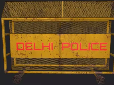 Police Barrier Low-poly 3D model purchase