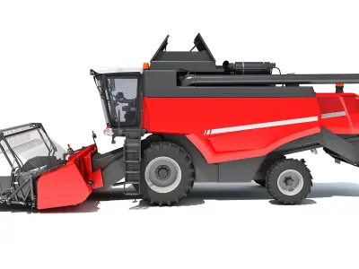 Combine Harvester 3D model 8