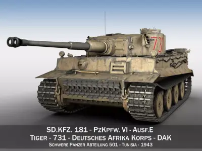Panzer VI - Tiger - 731 - Early Production 3D model