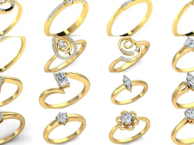 3DM 50 RING FILES 3D Model Pack