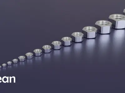 Nuts clean used dirty Low-poly 3D model