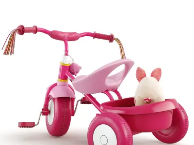 Bike childrens tricycle 3D model