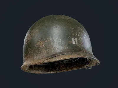 WW2 American Soldier Military Helmet Game Ready Low-poly 3D model order