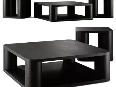 Crate and Barrel Oakhurst Coffee Tables 3D model