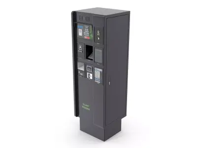 Parking Ticket Reader Low-poly 3D model