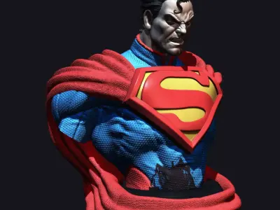 Coupon Free Bust Superman kills Joker fanarts stl 3d print Free 3D print model