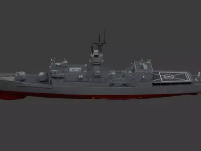 US Navy Ship Knox Class Frigate 3D model