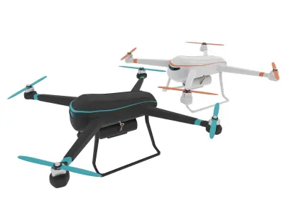 Flycam  Drone Low-poly 3D model