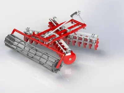 WG 1014 - Disc harrow 4 ni 1 3D model