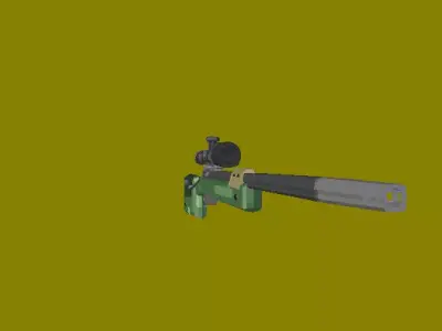 M40A5  Rifle de Francotirador Low Poly Low-poly 3D model
