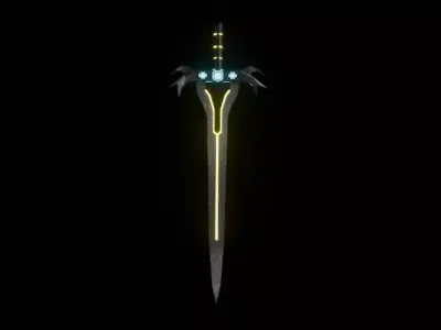 Kings-Sword Low-poly 3D model