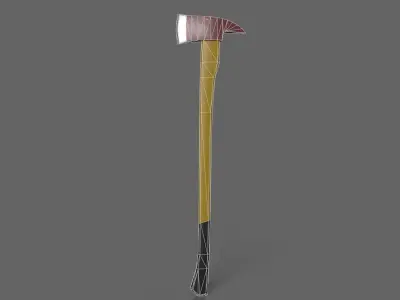 PBR Fire Axe V1e Low-poly 3D model