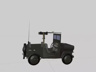 ww2 American Willys Jeep Free 3D model