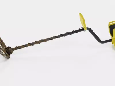 Metal Detector - Dirty and Used Professional Ground Scanner 3D model