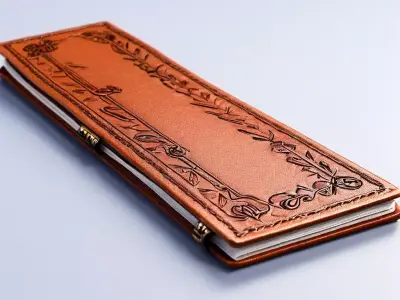 Realistic LeatherBound Journal 3D Model Low-poly 3D model