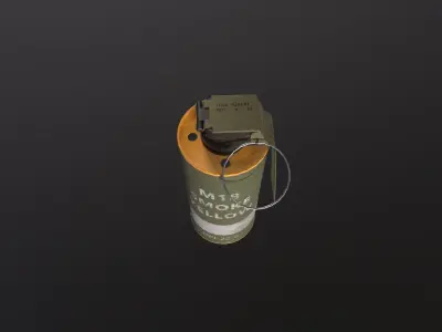 M18 SMOKE GRENADE Low-poly 3D model purchase