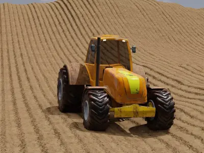 Tractor 3D model simulator apk Low-poly 3D model
