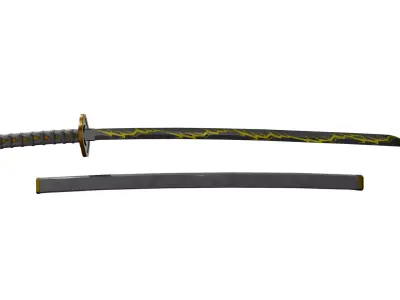 Zenitsu Katana Kimetsu No Yaiba Low-poly 3D model
